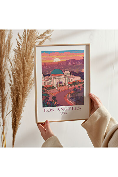 UNT Pictură „Los Angeles” cu rama din lemn