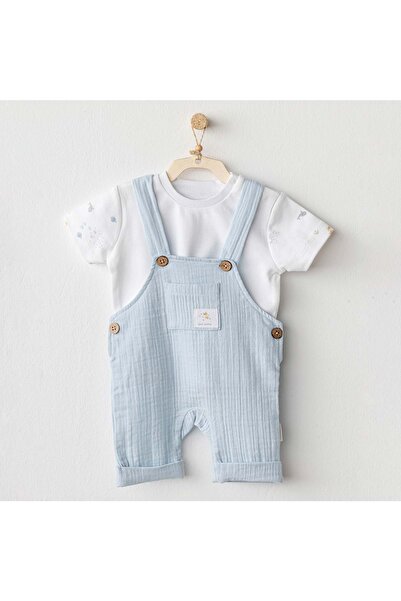 andywawa Baby Boy Muslin Salopet Blue