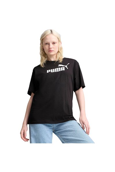 Puma Tričko Puma Ess No. 1 Logo Relaxed Tee, čierne, dámske