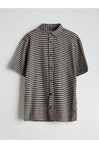 LC Waikiki Lcw Vision Black Regular Fit Plaid Men's Shirt