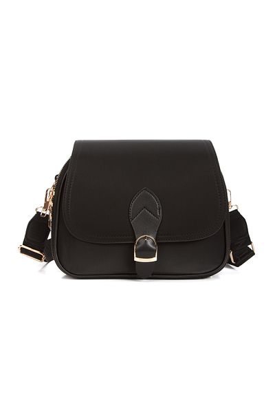 Adelina Bags Γυναικεία τσάντα ώμου με πτερύγιο σταυρωτό λουράκι