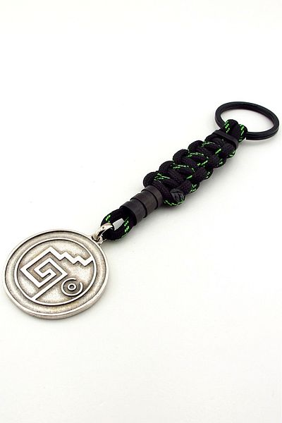 Solfera Mayan Aztec Calendar Medallion Macrame Knitted Keychain Kc311