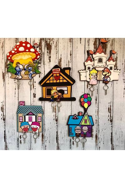 Bizde Ne Yok ki Look Up Keychain - Double Key Chain - Wall Decoration - Key Chain Hanger
