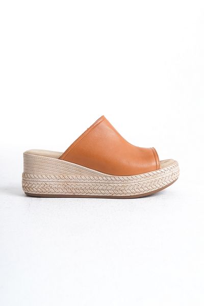Elile Shoes Παντόφλες με τακούνι με μαλακή σόλα από γνήσιο δέρμα