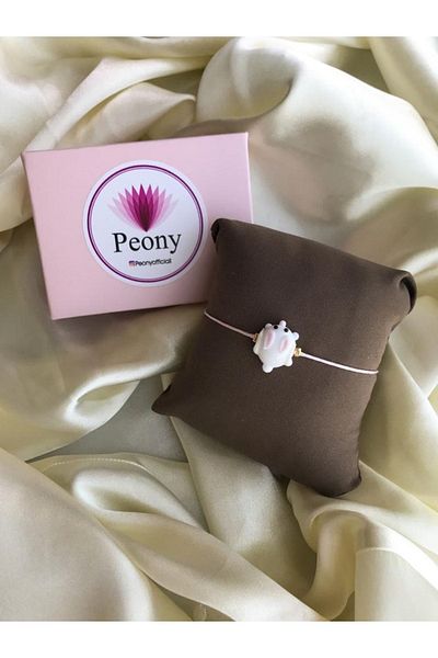 PEONY - peonyofficiall Rabbit Glass Murano Bracelet Pink String Bracelet