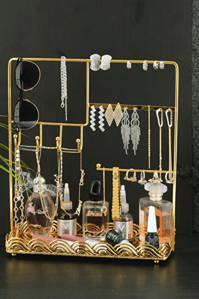 Yaren Style Suport pentru bijuterii din aur, suport pentru oglindă, cercei, b...