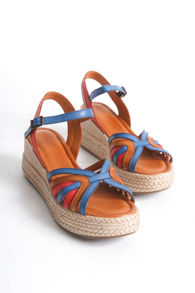Elile Shoes Genuine Leather Soft Sole Wedge Heel Sandals