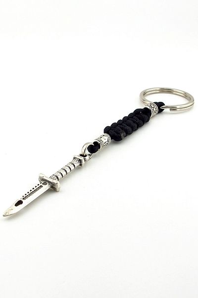 Solfera Rambo Knife Knife Shaped Outdoor Macrame Knitted Keychain Kc314