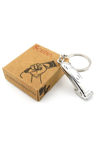 Solfera Hair Beard Clipper Shaving Hairdresser Barber Metal Keychain Kc283