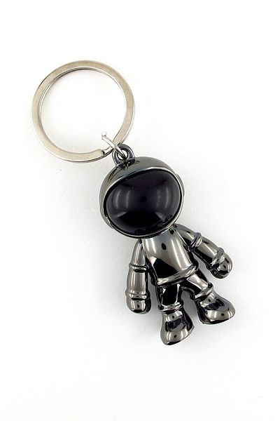 Solfera Anthracite Dark Gray Colorful Astronaut Space Nasa Shiny Pvc Keychain Kc277