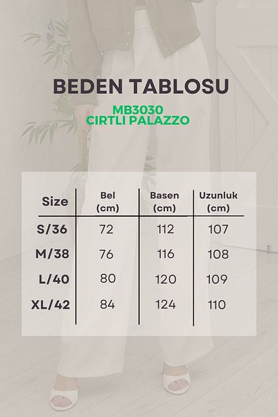 FEMİNEER.com Enter Women's High Waist Lycra Velcro Palazzo Trousers 3030