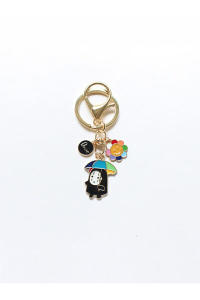 neşe palamudu سلسلة مفاتيح بدون وجه معدنية تشارميني