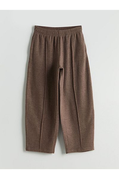 LC Waikiki Lcw Vision Brown Elastic Waist Women's Knitwear Trousers