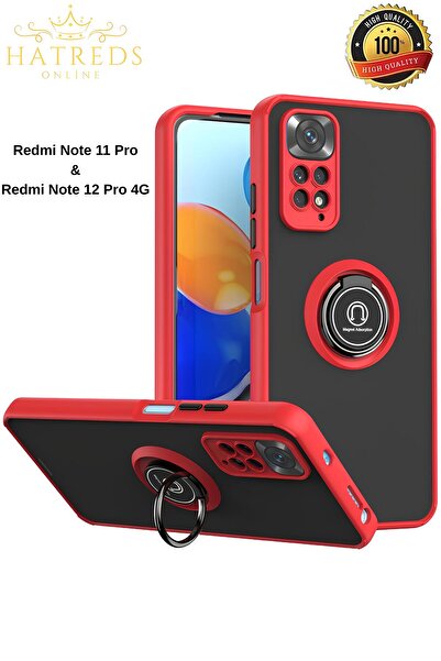 Hatreds Redmi Note 11 Pro & Redmi Note 12 Pro 4G Kılıf Yüzüklü Mat Tasarımlı ...