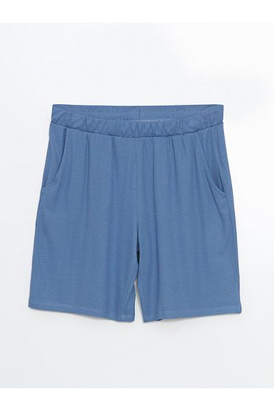 LC Waikiki Lcw Dream Blue Elastic Waist Women's Shorts Pajama Bottoms