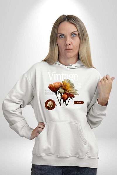 Soufeel Flower Where You Are Planted Vintage Women Men Printed Three Thread White Hooded Hodie Sweatshirt