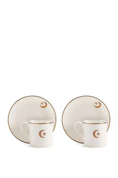 Paşabahçe Porcelain Turkish Coffee Cup Set 2 Pieces 4 Pieces