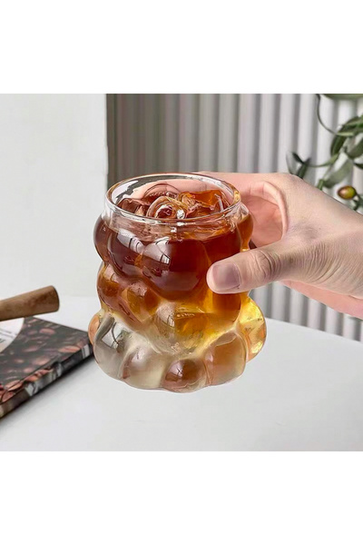 Vivien Home 350 Mı Isıya Dayanıklı Borosilikat Boncuk Şekilli Bardak | Kahve ...