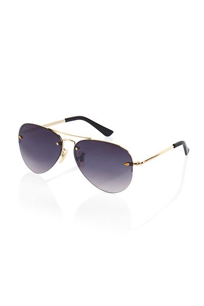 CLAES Carbon Aviator Blue Metal Unisex Sunglasses