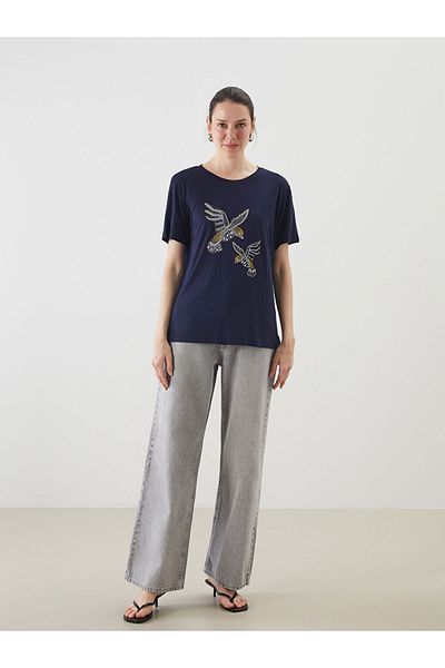 LC Waikiki New Season Crew Neck Printed Women's T-Shirt - S5Ks56Z8