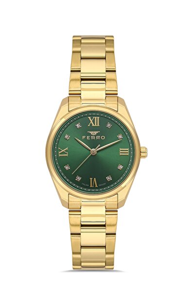 FERRO Sarı Çelik Kordon Kadın Kol Saati FL21502AWT-B6