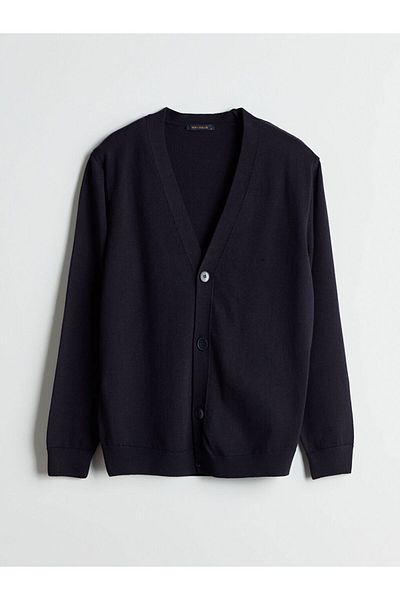 LC Waikiki Lcw Vision Standard Mold V-Neck Men's Knitwear Cardigan