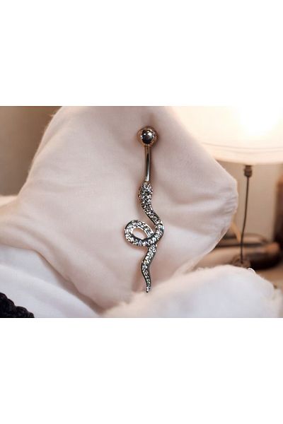 Takayrum Steel Stone Snake Detailed Belly Piercing