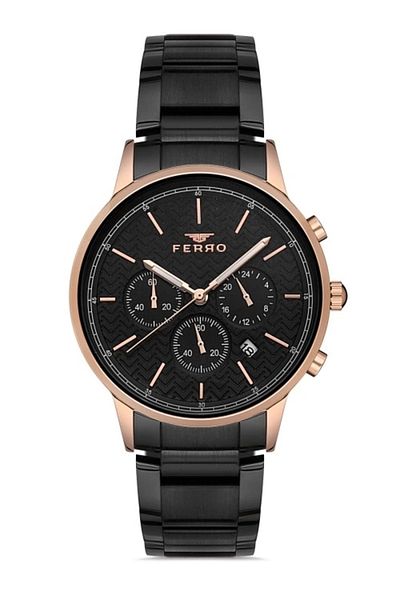 FERRO Black Steel Cord Men's Wristwatch Fm31151A-R