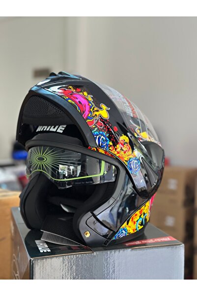 JK20 Çene Açılır Motokaskk | Çelik Mekanizma / Güneş Gözlüğü / Çene Açılır Motosiklet Kaskı