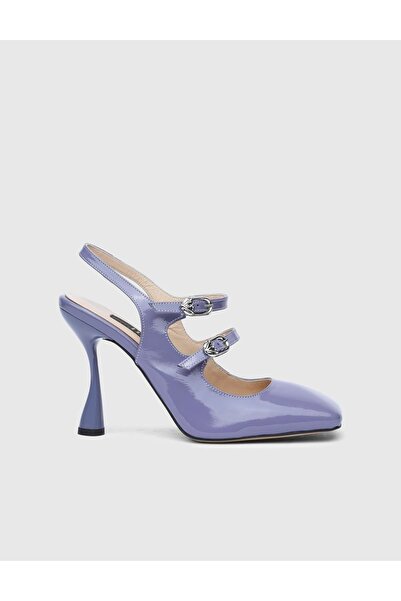 İLVİ Bajuzs Patent Leather Women's Purple Heeled Sandals
