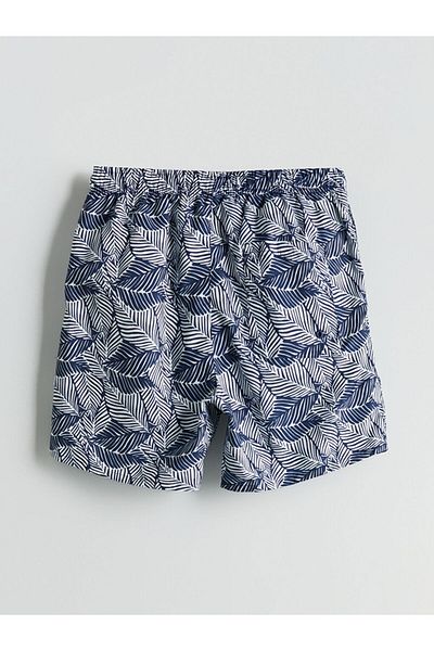 LC Waikiki LCW SWIMWEAR Ανδρικό μαγιό με μοτίβο Navy Blue Short Boy