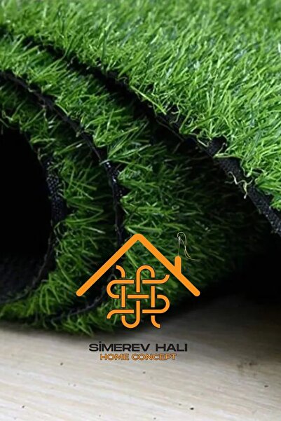 SİMEREV HALI HOME CONSEPT Yeşil Suni Çim Dekoratif 1. Kalite Balkon Bahçe Hav...