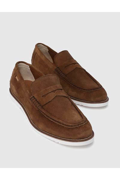 İLVİ Craven Genuine Suede Leather Men's Tan Loafer