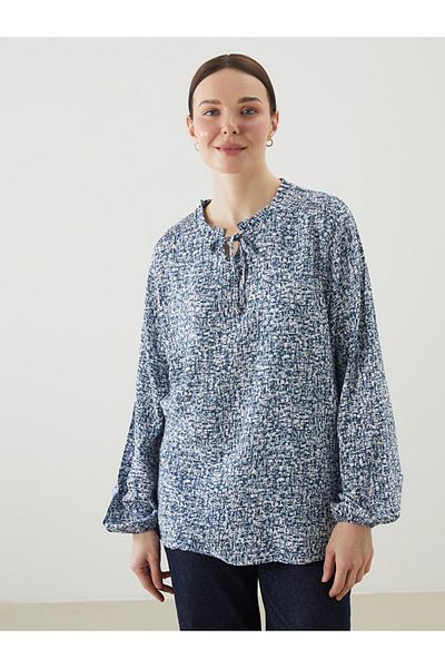 LC Waikiki New Season Baglamali Collar Patterned Women's Blouse - S5Os30Z8