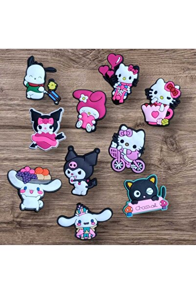 Kaptan Mavi Silikon Terlik Sandalet Süsü Kuromi Cinnamoroll My Melody Hello K...