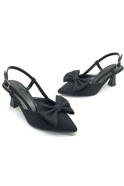 Kids Club Shoes Feles Kurdela Detaylı Arkası Açık Stiletto Kadın Topuklu Ayak...