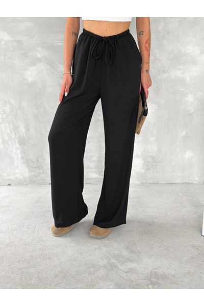 COTTONLAB Ayrobin Oversize Trousers - Black