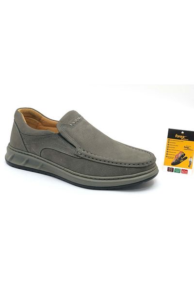 Kids Club Shoes Ανδρικά παπούτσια casual - Γνήσιο δέρμα Tımbır, χρώμα ΓΚΡΙ