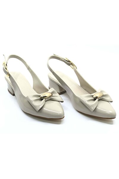 Kids Club Shoes Mehtap Open Back Sa mašnom Klasične ženske Cipele sa štiklom TEN