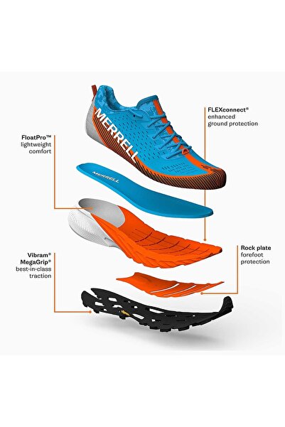 Merrell Agility Peak 5 Unisex Αθλητικά Παπούτσια ΓΚΡΙ-ΠΡΑΣΙΝΟ