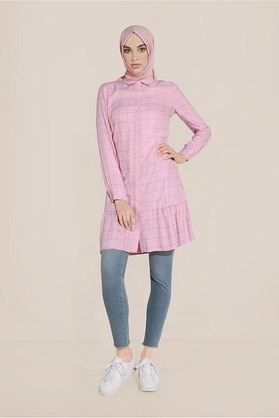 Alvina Striped Tunic 40714 with Skirt Slip