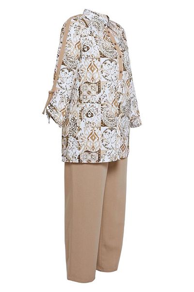 Alvina Plus Size Patterned Trousers Set - 20516