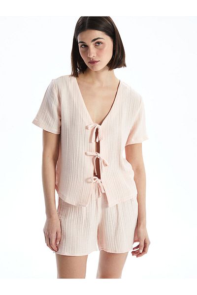 LC Waikiki New Season V-Neck Women's Sortlu Pajama Set - S5Ep83Z8