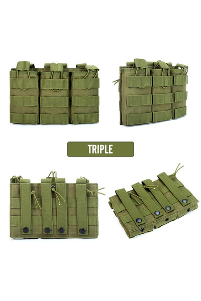 Choice Triple--ArmyGreen 1000D Tactical Magazine Pouch Double/Triple/Quadrupl...
