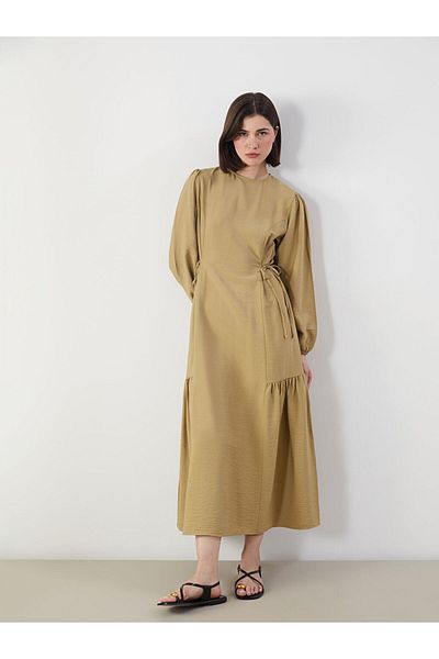 LC Waikiki Orange Crew Neck Women's Dress