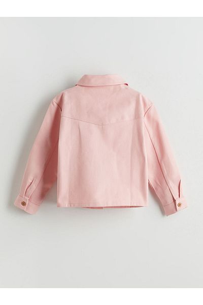 LC Waikiki Jachetă pentru fetiță cu broderie cu flori roz LCW Kids