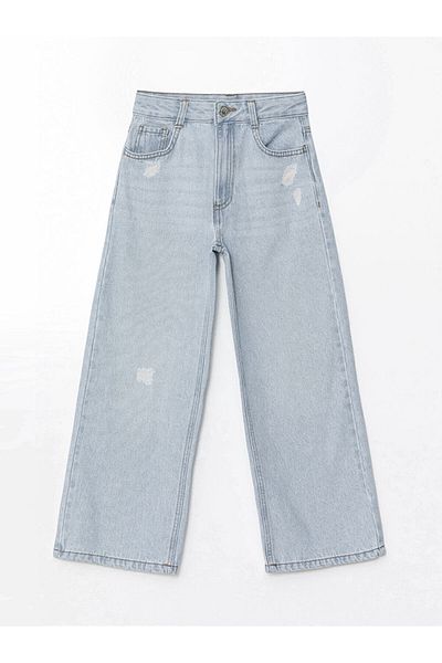 LC Waikiki Lcw Kids Indigo Girls' Jeans Pants with Adjustable Elastic Waist
