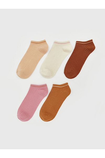 LC Waikiki Lcw Kids Beige Girls Booties Socks 5-Pack