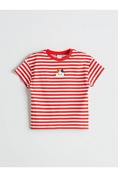LC Waikiki New Season Crew Neck Striped Girls T-Shirt 2-Piece - S5P138Z1