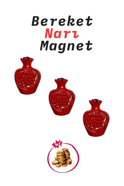 Esepix Bereket Narı Magnet, Buz Dolabı Magnet, Bolluk Bereket Narı, Nar Magnet